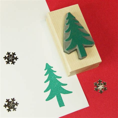 rubber stamp christmas tree